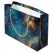 Rusty Blue Cloud Nebula Groot Cadeauzakje (Achterkant Gekanteld)