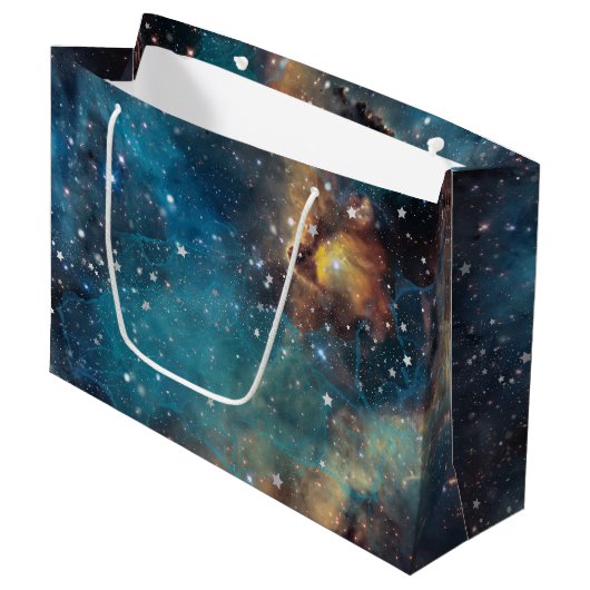 Rusty Blue Cloud Nebula Groot Cadeauzakje (Voorkant Gekanteld)