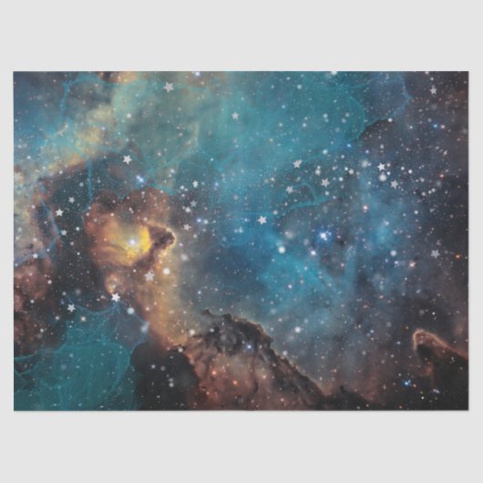 Rusty Blue Cloud Nebula Tissuepapier (Voorkant)