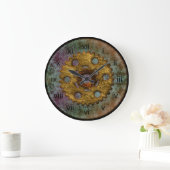 Rusty Blue en Brass Tones Steampunk Clock Grote Klok (Huis)