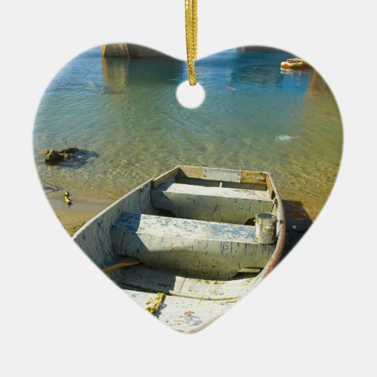 Rusty Boat Keramisch Ornament (Voorkant)