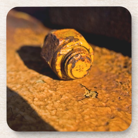 Rusty Bolt & Nut Drankjes Onderzetter (Voorkant)