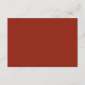Rusty Bourgogne Floral QR Code Trouwdetails Informatiekaartje (Achterkant)