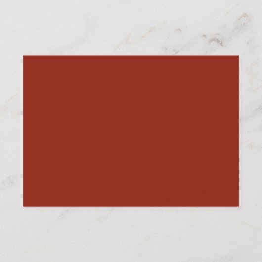 Rusty Bourgogne Floral QR Code Trouwdetails Informatiekaartje (Achterkant)