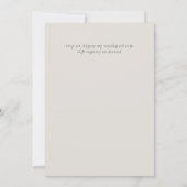 Rusty bronze Leaf Wedding Invitation (Achterkant)