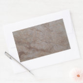 Rusty Brown Marble Rectangle Sticker (Envelop)