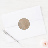 Rusty Brown Marble Round Sticker (Envelop)