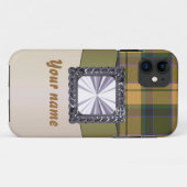 Rusty brown tartan plaid Case-Mate iPhone case (Achterkant (horizontaal))