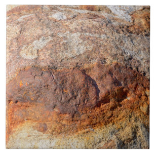 Rusty Bumpy Marbling Rock Photo Ceramic Tile Tegeltje