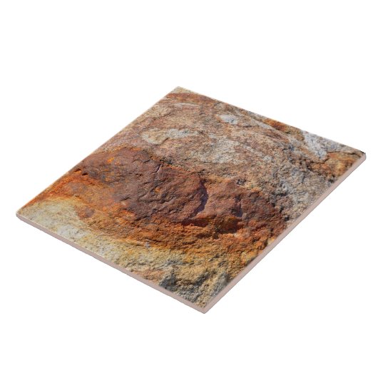 Rusty Bumpy Marbling Rock Photo Ceramic Tile Tegeltje (Zijkant)