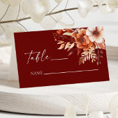 Rusty Burgundy Brown Bloemen Huwelijk