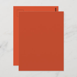 Rusty Burnt Pumpkin Solid Color Briefkaart