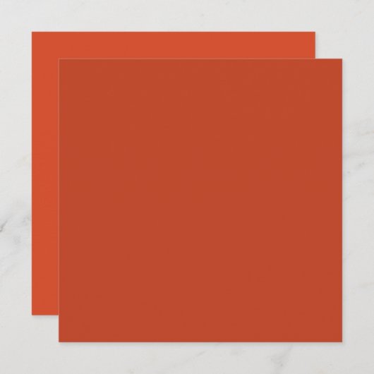 Rusty Burnt Pumpkin Solid Color Kaart (Voorkant / Achterkant)