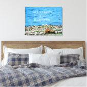 Rusty can by Blue Water Message Wrapped Canvas Afdruk (Insitu (Slaapkamer))