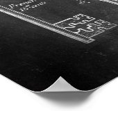 Rusty Chalkboard Victoriaans steampunk skeletsleut Poster (Hoek)