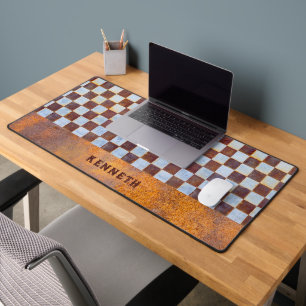 Rusty Checkers Aangepaste naam Bureaumat