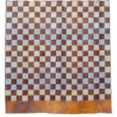 Rusty Checkers Industriële Grunge Douchegordijn (Voorkant)