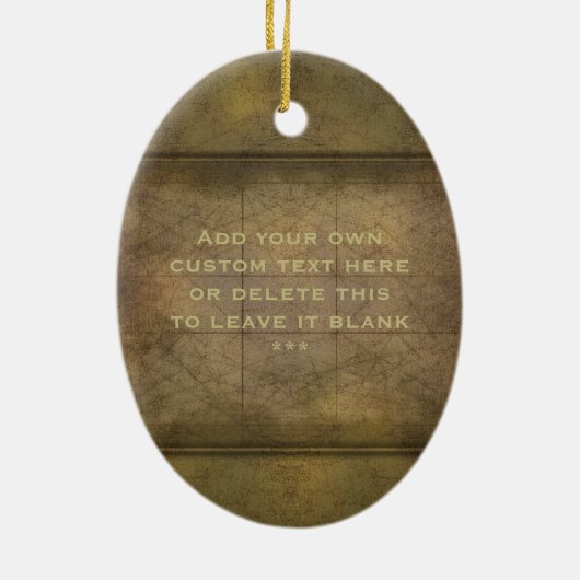 Rusty  Cogs Steampunk Persoonlijk Keramisch Ornament (Achterkant)