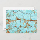 Rusty Cracked Turquoise Briefkaart (Voorkant / Achterkant)