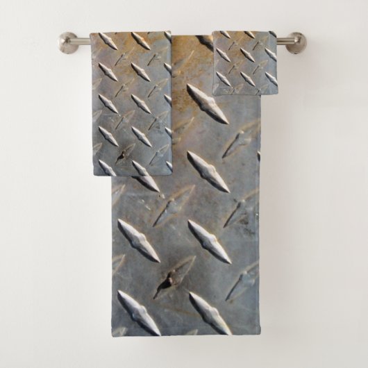 Rusty Diamond Bord Steel Bad Handdoek (Insitu)