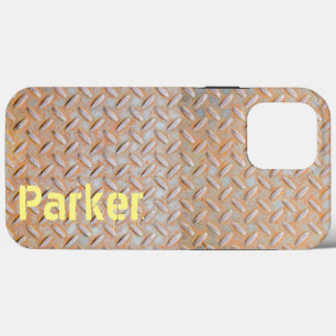 Rusty Diamond Bord Steel iPhone 13 Pro Max Hoesje