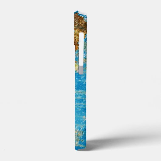 Rusty Distress Blue Metal Case-Mate iPhone Case (Achterkant / Links)