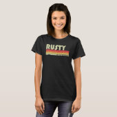 RUSTY Gift Name Personalized Funny Retro B T-shirt (Voorkant volledig)