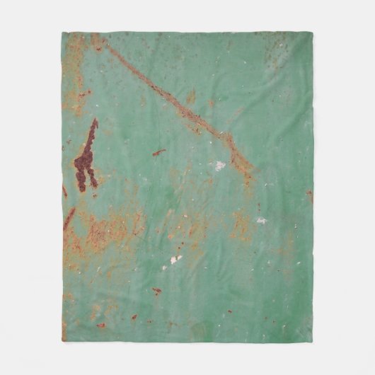 Rusty groen gewethered textured metal urban panel  fleece deken (Voorkant)