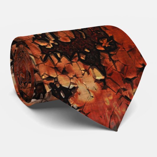 Rusty Grunge Design Stropdas (Opgerold)