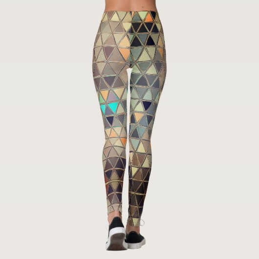 Rusty Jester Robot triangle motif Leggings (Dos)