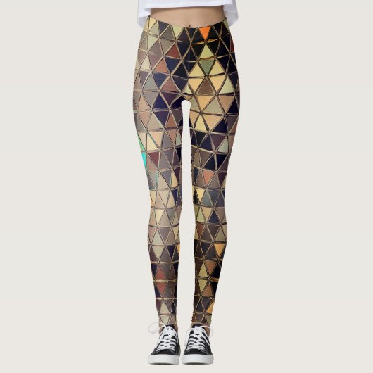Rusty Jester Robot triangle motif Leggings (Devant)