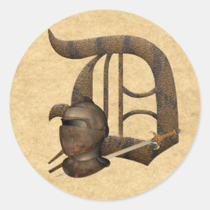 Rusty Knight Initiaal D Ronde Sticker