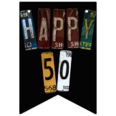 Rusty Licence bord 50e Verjaardag Vlaggetjes (Tweede vlag)