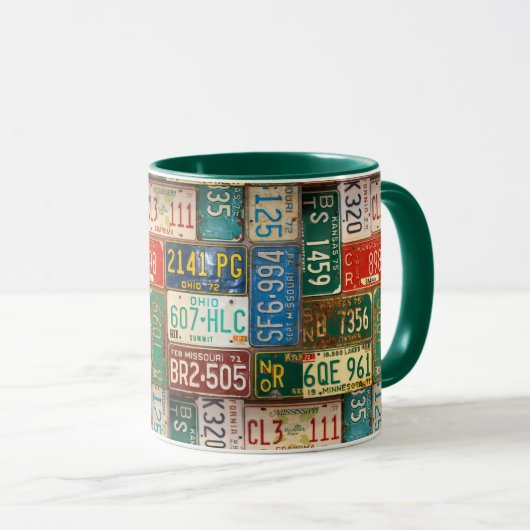 Rusty Licence Bord Collectie Mok (Voorkant rechts)