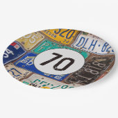 Rusty Licence Borden 70th Birthday Papieren Bordje (Gekanteld)