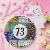 Rusty Licence Borden 73rd Birthday Papieren Bordje (Feest)