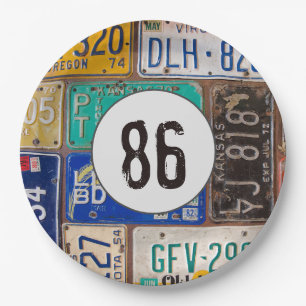 Rusty Licence Borden 86th Birthday Papieren Bordje