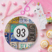 Rusty Licence Borden 93rd Birthday Papieren Bordje (Feest)