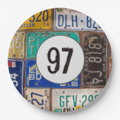 Rusty Licence Borden 97th Birthday Papieren Bordje (Voorkant)