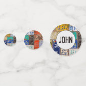 Rusty License Bord 100th Birthday Confetti (Achterkanten)