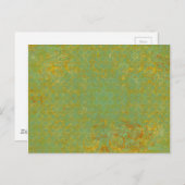 Rusty LIme Green Pattern Background Briefkaart (Voorkant / Achterkant)