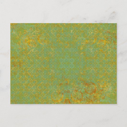 Rusty LIme Green Pattern Background Briefkaart (Voorkant)