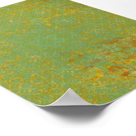 Rusty LIme Green Pattern Background Poster (Hoek)