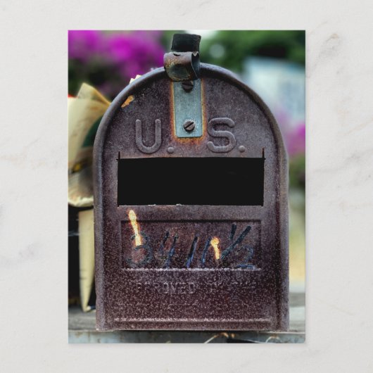 Rusty Mailbox Portret Briefkaart (Voorkant)