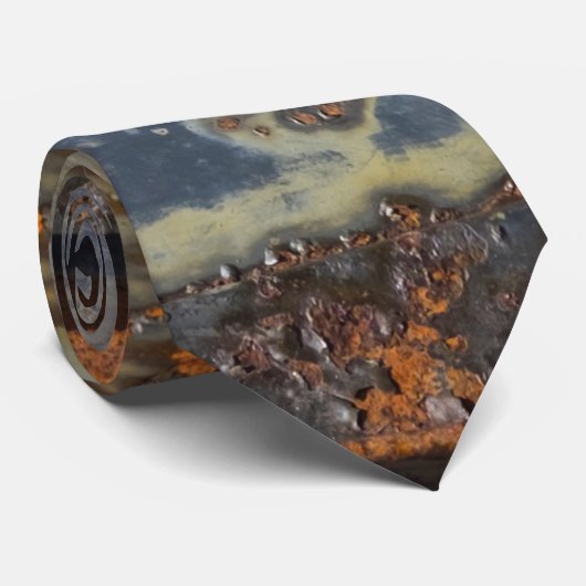 Rusty Metal Abstract Stropdas (Opgerold)