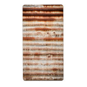 Rusty Metal Achtergrond Etiket (Voorkant)