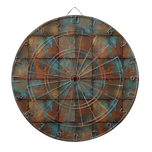 Rusty Metal Dartboard Dartbord (Voorkant)
