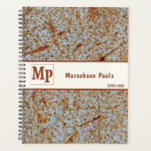 Rusty Metal Mannelijke Industriële Kunst Planner (Voorkant)