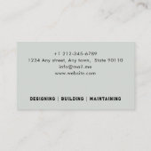  Rusty Metal Naam Bord Industrial Grid Visitekaartje (Achterkant)