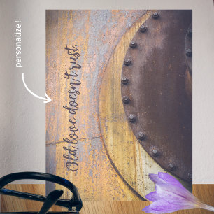 Rusty metal-object briefkaart